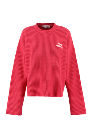 Ribbed knit pullover-0